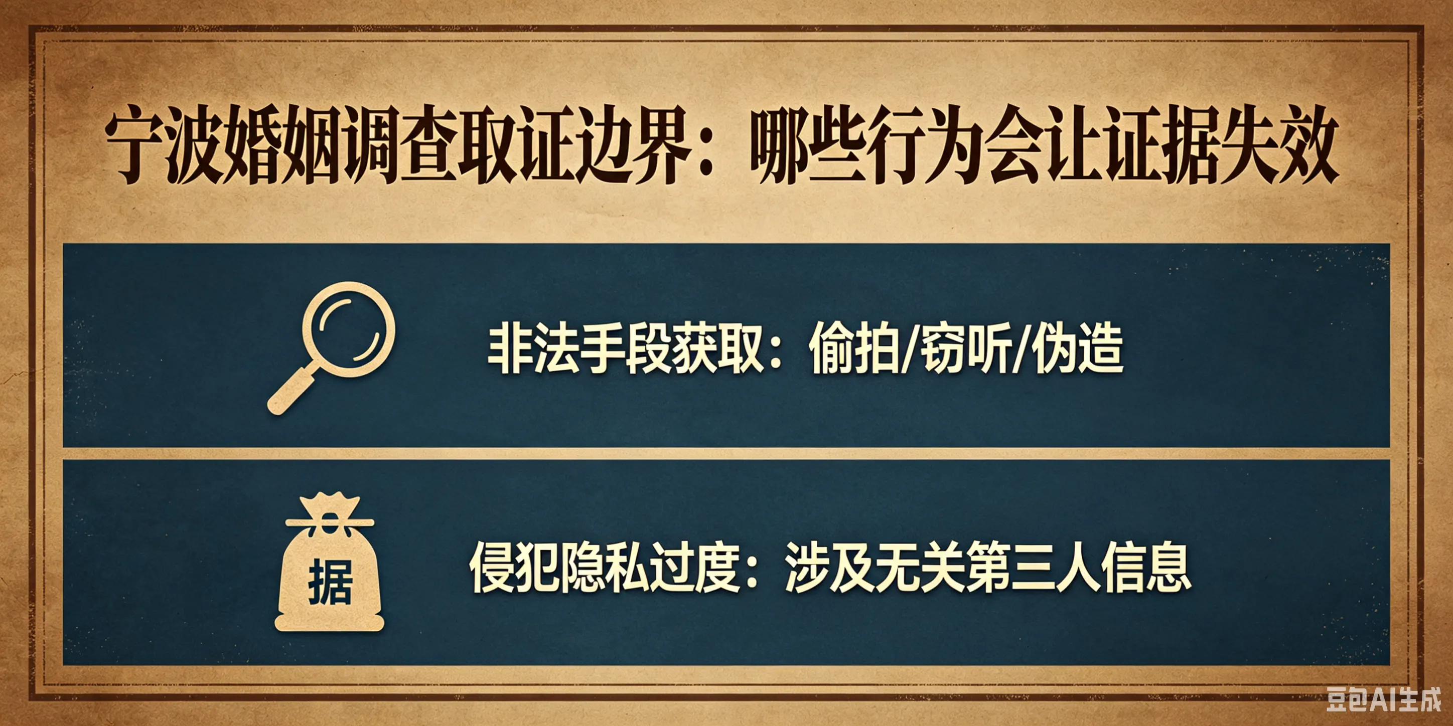 宁波婚姻调查取证边界:哪些行为会让证据失效配图